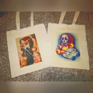 2 ghost face tote bags 💖👻